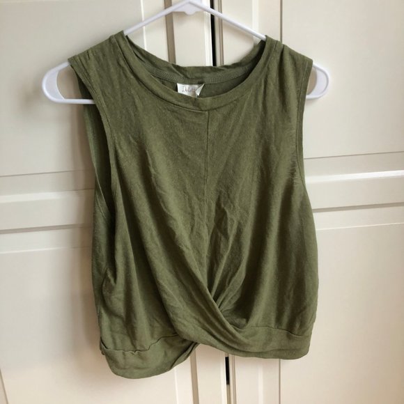 Vintage Deltta Olive Green Twist Top - Picture 4 of 5